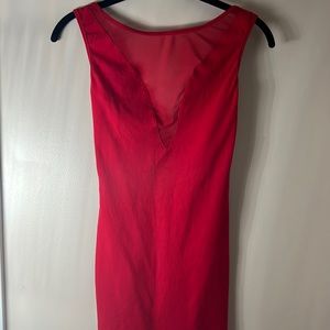 Red stretchy Size Med mid body on dress